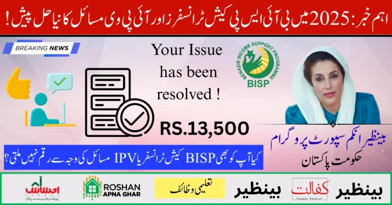 BISP Cash Transfers and IPV Issues in 2025