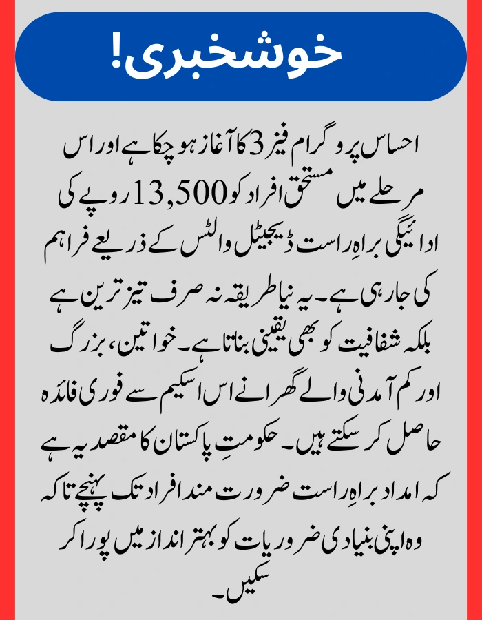 Ehsaas Program Phase 3 